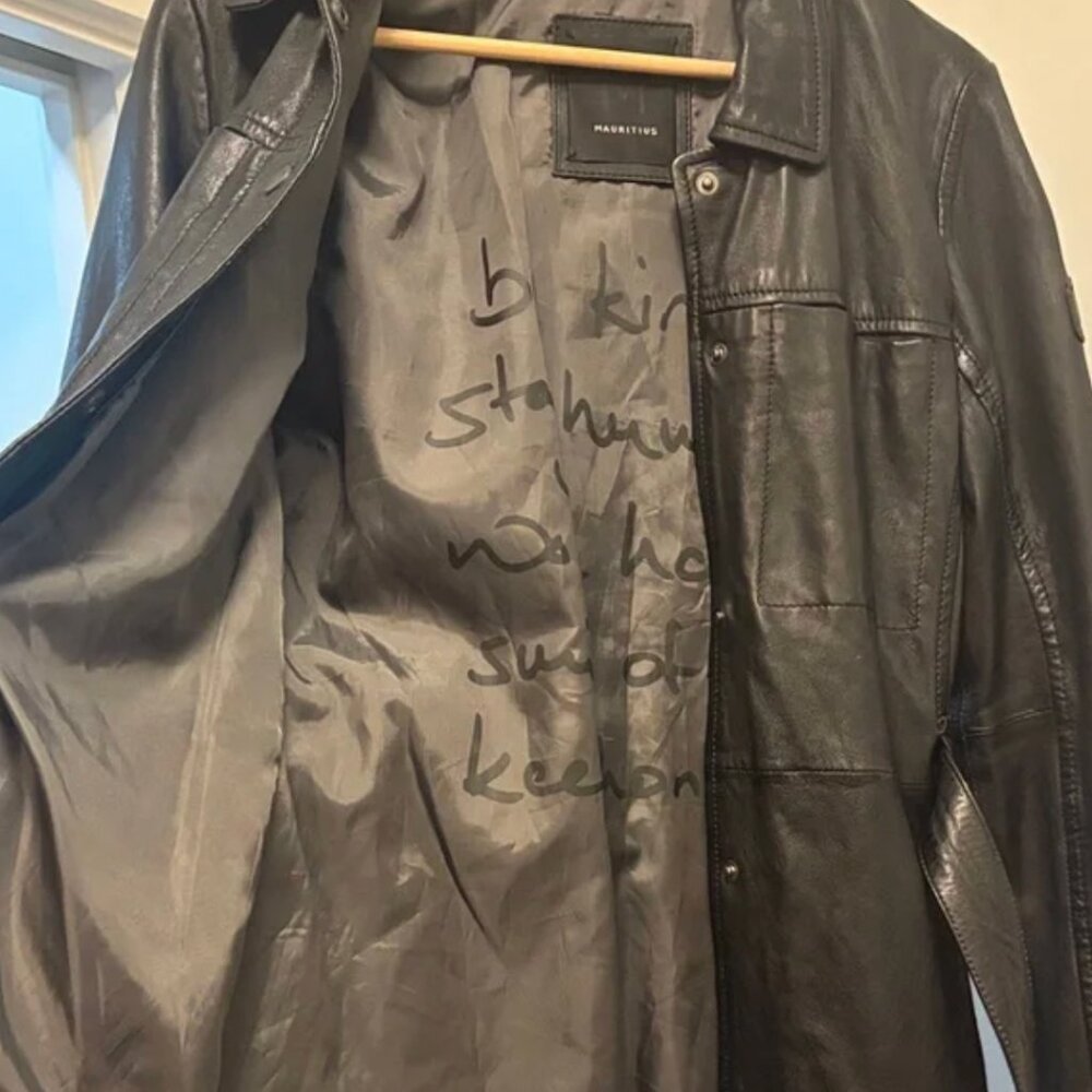 Mauritius Belted Black Leather Jacket - Women’s 4/6 - Picture 3 of 7